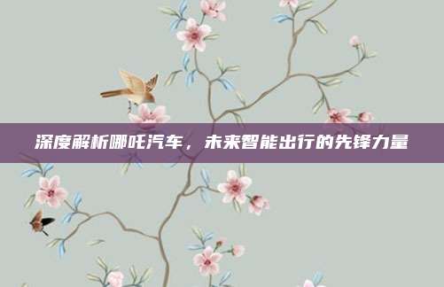 深度解析哪吒汽车,未来智能出行的先锋力量