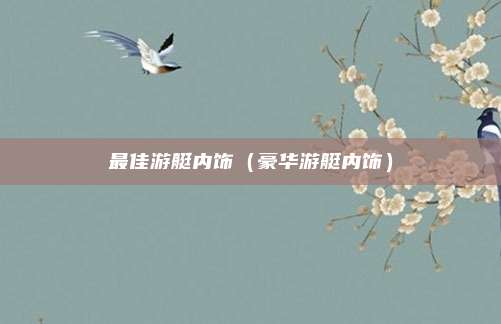 最佳游艇内饰（豪华游艇内饰）