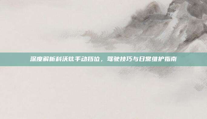 深度解析科沃兹手动挡位，驾驶技巧与日常维护指南