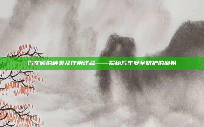 汽车锁的种类及作用详解——揭秘汽车安全防护的密钥