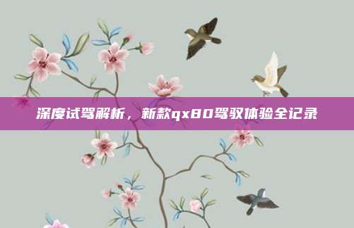 深度试驾解析,新款qx80驾驭体验全记录