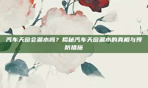 汽车天窗会漏水吗？揭秘汽车天窗漏水的真相与预防措施