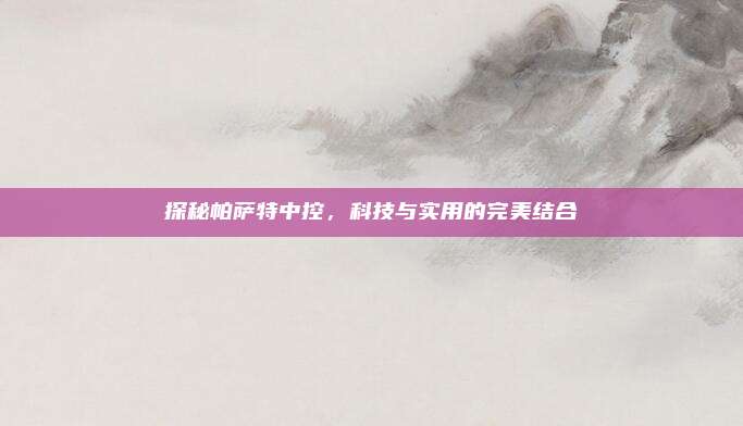 探秘帕萨特中控，科技与实用的完美结合