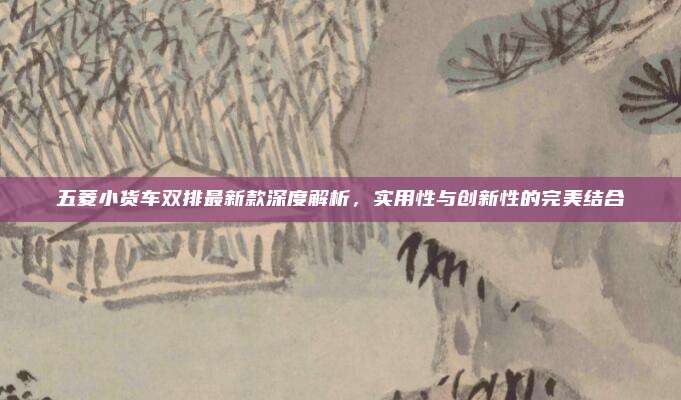 五菱小货车双排最新款深度解析,实用性与创新性的完美结合