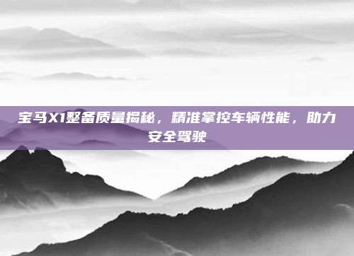 宝马X1整备质量揭秘，精准掌控车辆性能，助力安全驾驶