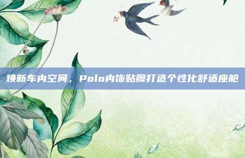 焕新车内空间,Polo内饰贴膜打造个性化舒适座舱
