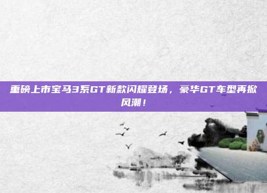 重磅上市宝马3系GT新款闪耀登场,豪华GT车型再掀风潮!