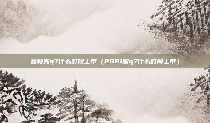 最新款q7什么时候上市（2021款q7什么时间上市）