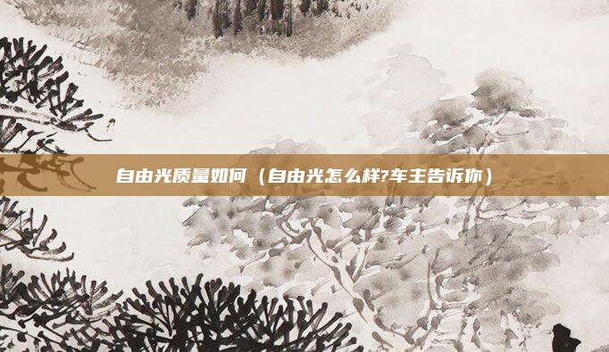 自由光质量如何（自由光怎么样?车主告诉你）