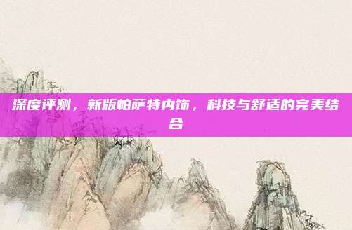 深度评测,新版帕萨特内饰,科技与舒适的完美结合