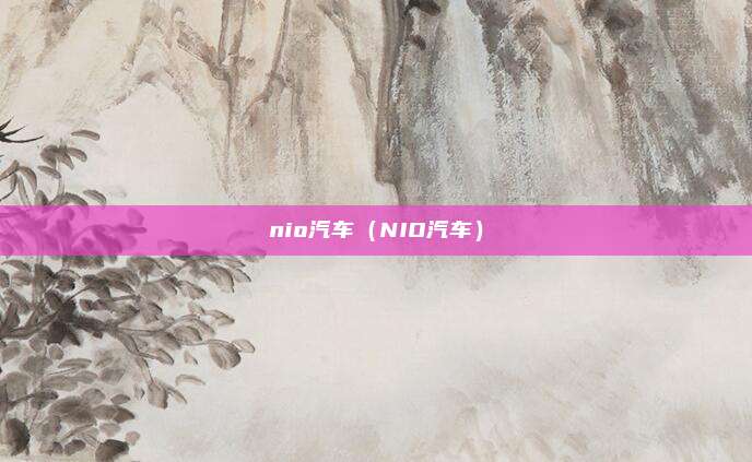nio汽车（NIO汽车）