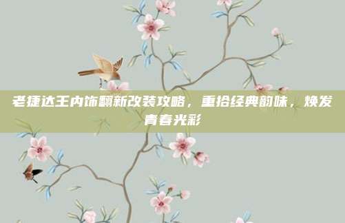 老捷达王内饰翻新改装攻略，重拾经典韵味，焕发青春光彩