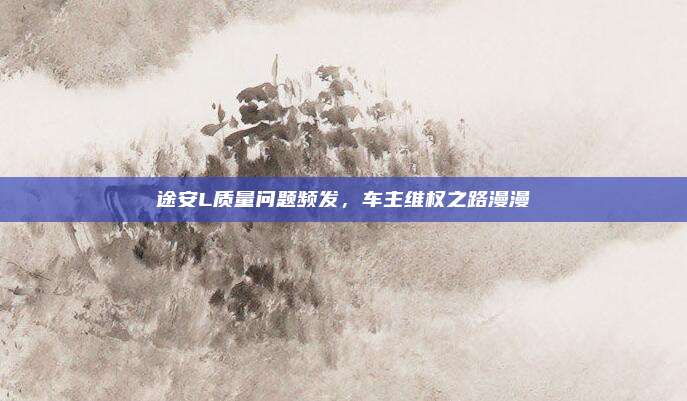 途安L质量问题频发，车主维权之路漫漫