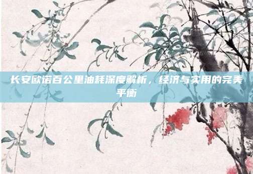 长安欧诺百公里油耗深度解析,经济与实用的完美平衡