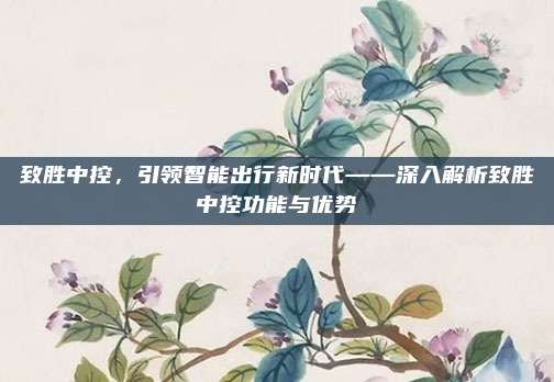致胜中控,引领智能出行新时代——深入解析致胜中控功能与优势