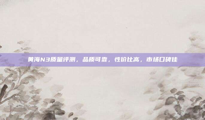 黄海N3质量评测,品质可靠,性价比高,市场口碑佳
