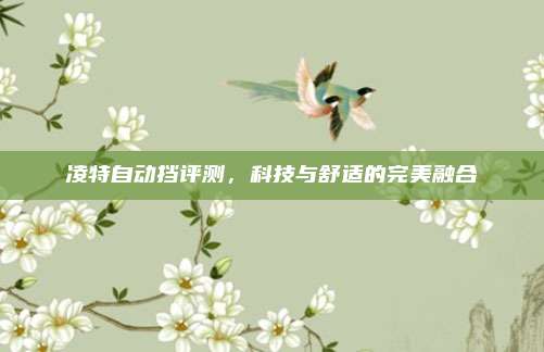 凌特自动挡评测,科技与舒适的完美融合