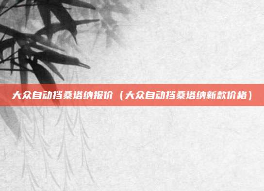 大众自动挡桑塔纳报价（大众自动挡桑塔纳新款价格）