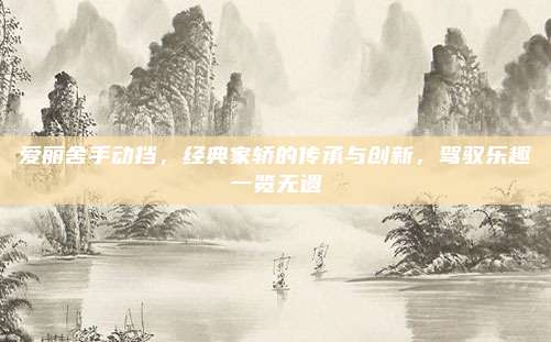 爱丽舍手动挡，经典家轿的传承与创新，驾驭乐趣一览无遗