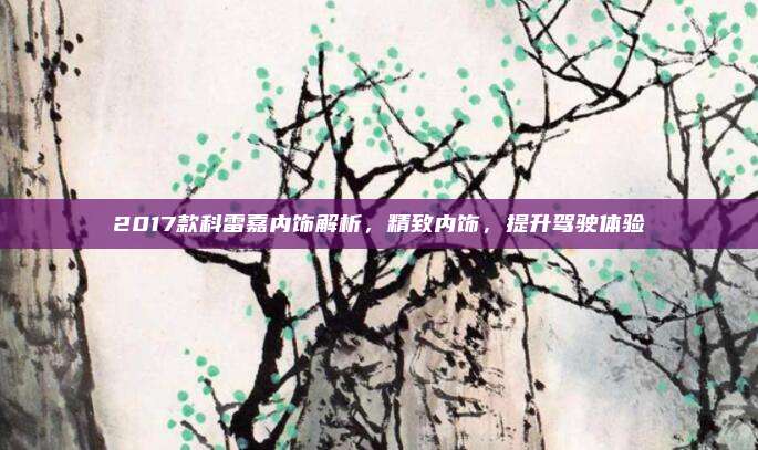 2017款科雷嘉内饰解析,精致内饰,提升驾驶体验