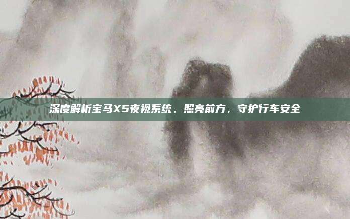 深度解析宝马X5夜视系统,照亮前方,守护行车安全