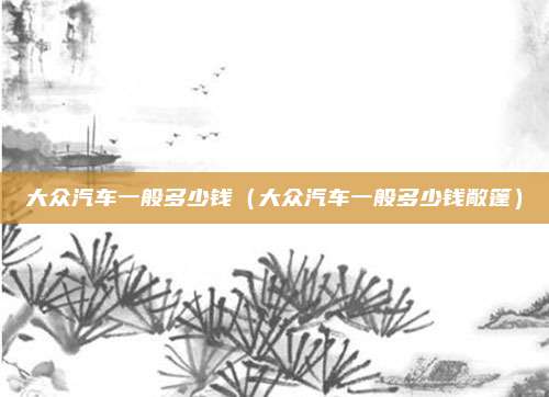 大众汽车一般多少钱（大众汽车一般多少钱敞篷）