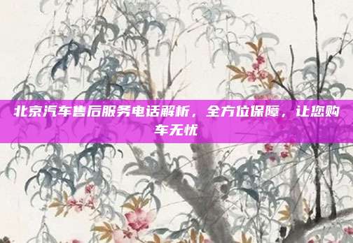 北京汽车售后服务电话解析，全方位保障，让您购车无忧