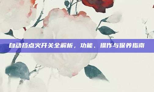自动挡点火开关全解析，功能、操作与保养指南