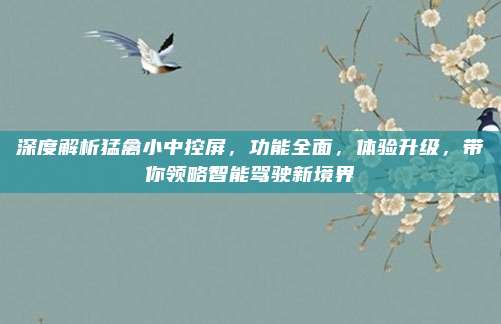 深度解析猛禽小中控屏，功能全面，体验升级，带你领略智能驾驶新境界