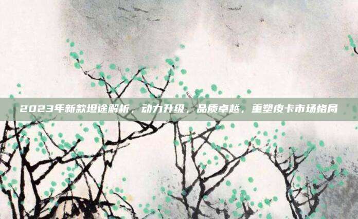 2023年新款坦途解析,动力升级,品质卓越,重塑皮卡市场格局