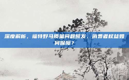 深度解析，福特野马质量问题频发，消费者权益如何保障？
