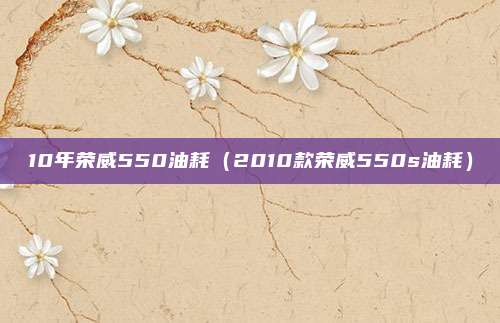 10年荣威550油耗(2010款荣威550s油耗)