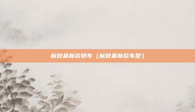 标致最新款轿车(标致最新款车型)