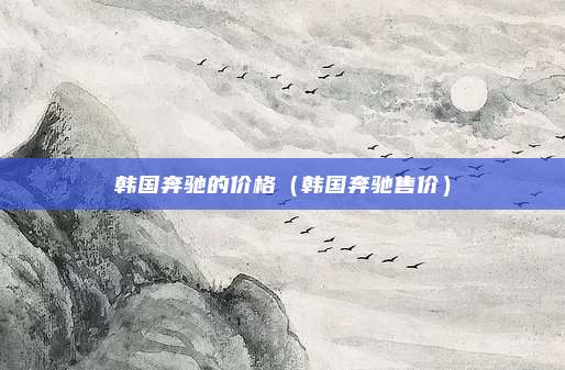 韩国奔驰的价格(韩国奔驰售价)