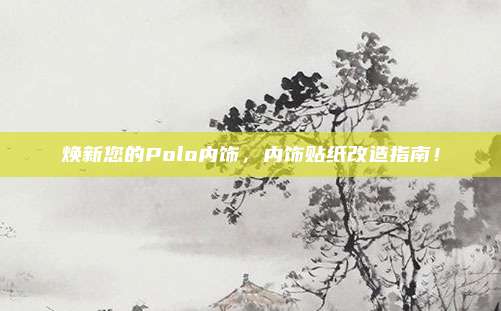 焕新您的Polo内饰，内饰贴纸改造指南！