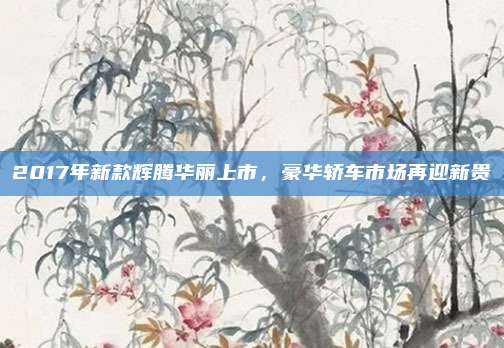 2017年新款辉腾华丽上市，豪华轿车市场再迎新贵