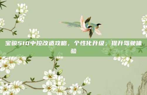 宝骏510中控改造攻略,个性化升级,提升驾驶体验