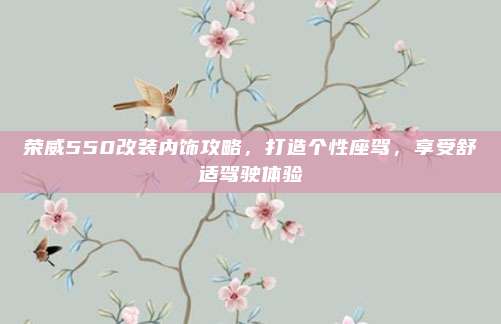 荣威550改装内饰攻略,打造个性座驾,享受舒适驾驶体验