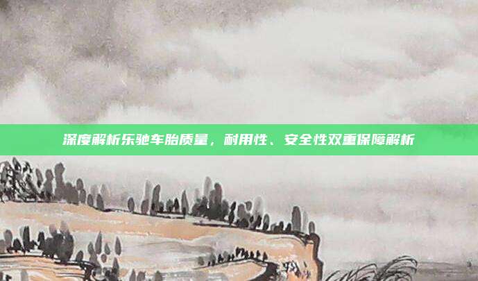 深度解析乐驰车胎质量,耐用性、安全性双重保障解析