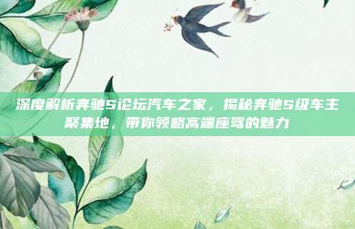 深度解析奔驰S论坛汽车之家,揭秘奔驰S级车主聚集地,带你领略高端座驾的魅力