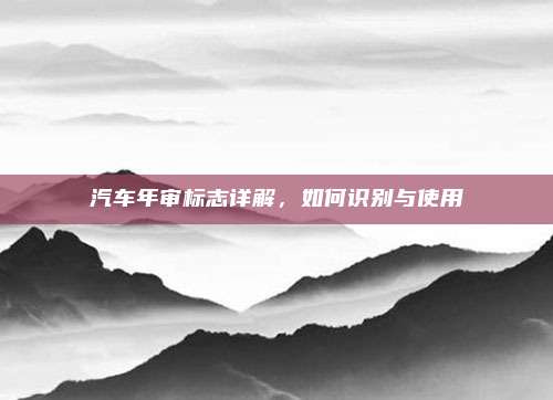 汽车年审标志详解，如何识别与使用