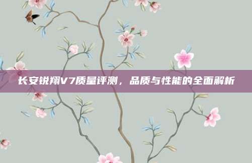 长安锐翔V7质量评测,品质与性能的全面解析