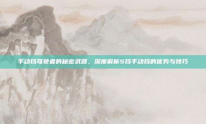 手动挡驾驶者的秘密武器，深度解析S挡手动挡的优势与技巧