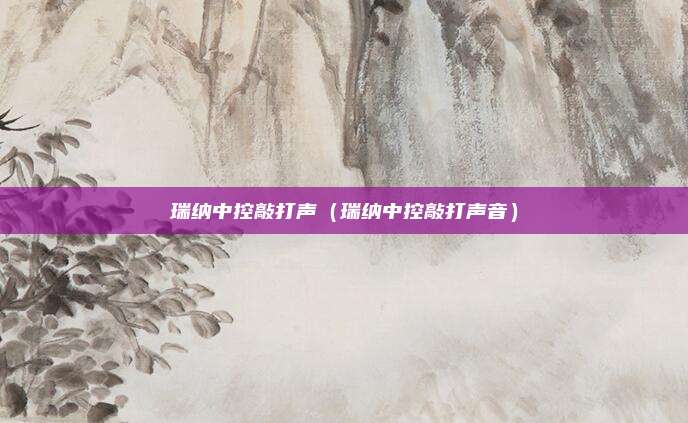瑞纳中控敲打声（瑞纳中控敲打声音）
