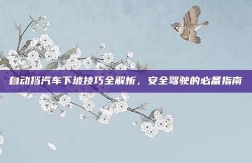 自动挡汽车下坡技巧全解析，安全驾驶的必备指南