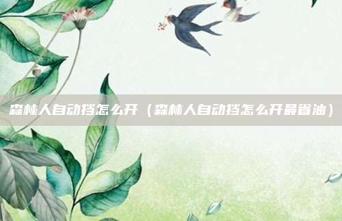 森林人自动挡怎么开（森林人自动挡怎么开最省油）