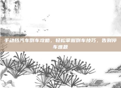 手动挡汽车倒车攻略,轻松掌握倒车技巧,告别停车难题