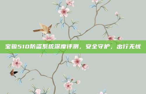 宝骏510防盗系统深度评测,安全守护,出行无忧