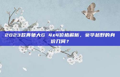 2023款奔驰大G 4x4价格解析，豪华越野的身价几何？