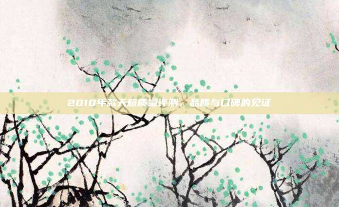 2010年款天籁质量评测,品质与口碑的见证